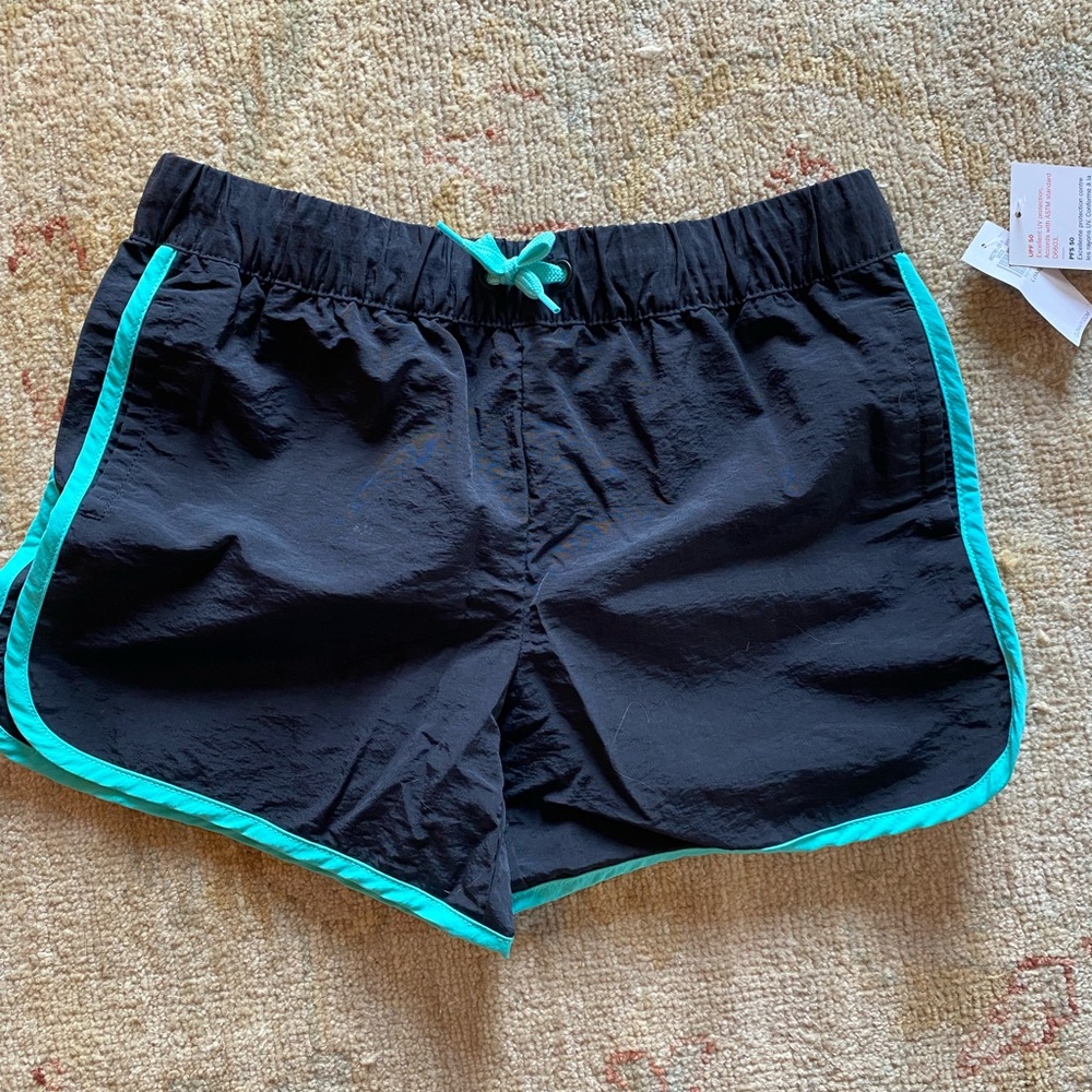 Old Navy Black Shorts with Teal Accents